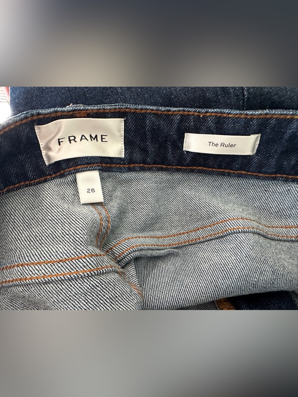 NWT ~ Frame “The Ruler” premium denim jeans in Taboo wash - size 28 - Picture 8 of 10